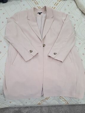 Rw&co Light Pink Tailored Coat